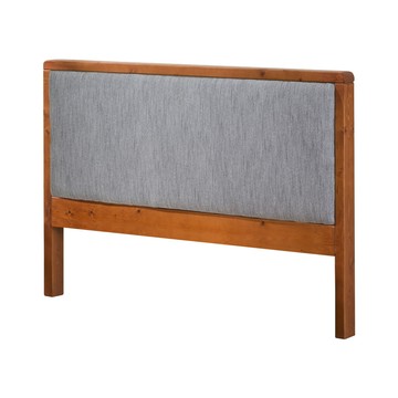 Homelike 喜家居雙人加大6尺貓抓布實木床頭片-柚木色(2028)