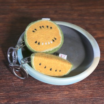 羊毛氈鑰匙圈/水果系列/小玉西瓜