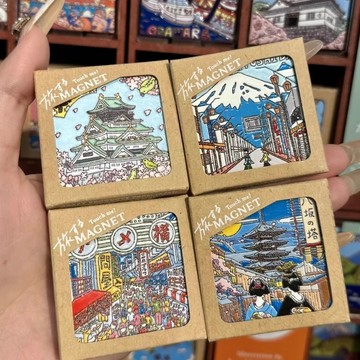 臺灣出貨+免運日本涉谷loft美濃燒陶瓷冰箱貼城市限定紀念品東京富士山伴手禮物