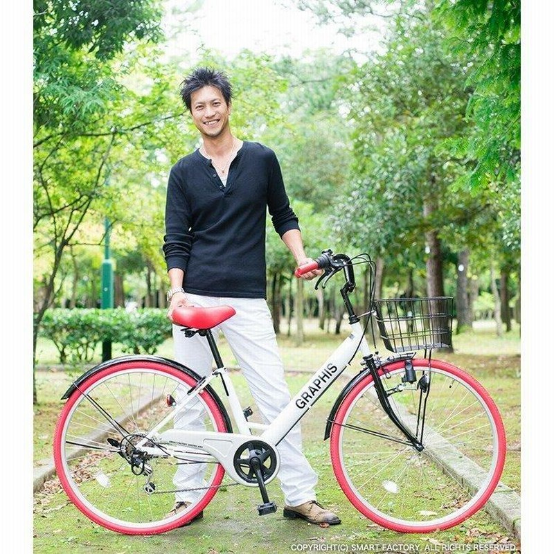 新品　折りたたみ自転車 26インチ ママチャリ　カゴ ライト 鍵 6段ギア 限定セール特価！】 折りたたみ自転車 26インチ カゴ付 ライト