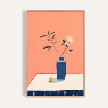 靜謐之瓶 Still Vase / 當代極簡插畫掛畫 畫芯 海報