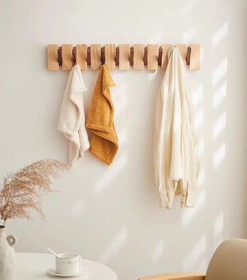 牆壁掛衣桿  衣帽桿  胡桃木掛衣架  衣帽架壁掛