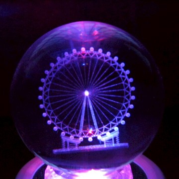 創意生日禮物 摩天輪水晶球擺件七夕情人節送女生女閨蜜個性刻字
