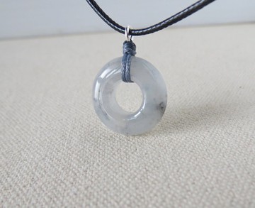 【金剛結】本命年【平安如意】冰烏雞翡翠韓國蠟線項鍊SE21避邪