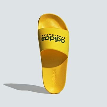 ADIDAS ADILETTE SHOWER男女運動拖鞋-黃-IE8945