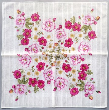 Nina Ricci 古著手帕 - 緹花 - 植物野玫瑰 (19 英吋)