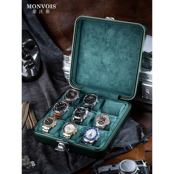 男士鋁合金手表收納盒文玩天珠收納首飾一體收納盒子機械表箱旅行