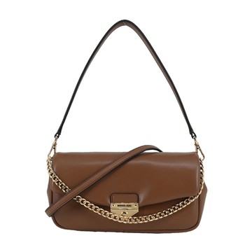 Michael Kors Soho 雲朵皮革法棍包手提/斜背包(小/棕)/真品平輸