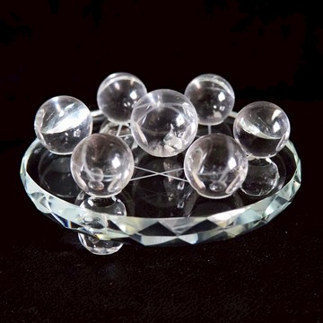 朕璽天然白水晶球七星陣家居開業辦公室裝飾擺件電腦旁流行禮品