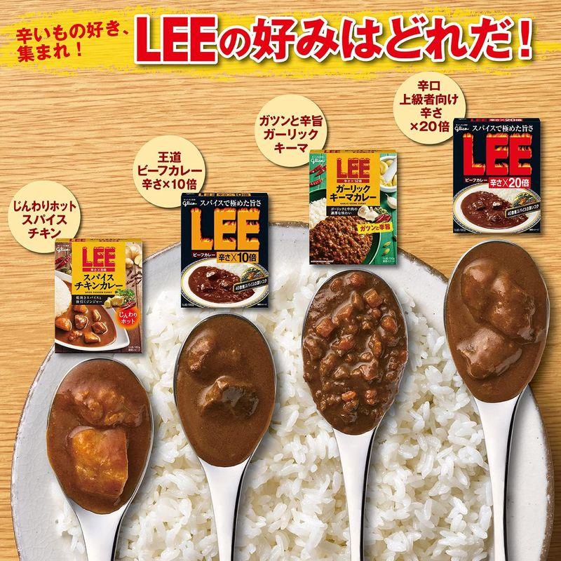 グリコ LEEガーリックキーマカレー 辛さ×12倍 150g×10個