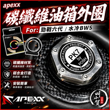 【叫小賀】apexx 碳纖維 油箱環 勁戰六代 七代 6.5代 油箱圈 碳纖維 油箱外圈 水冷BWS 油箱蓋 外圈