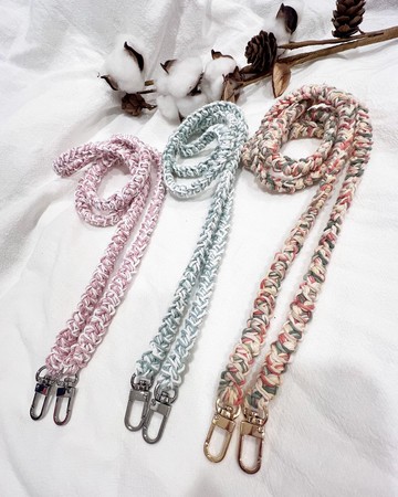 編織手機斜揹長繩【三色可選】長繩/100%純棉