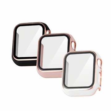 Timo Apple Watch 45mm 二合一全包式 鋼化玻璃+錶殼 鋼琴烤漆保護殼