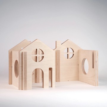 Flockmen - 木製城市搭建積木 - 8入