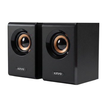 Kinyo 木質立體擴大喇叭  US-177  黑色