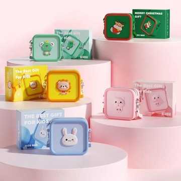 兒童斜挎包男女童藍化妝防水包斜背包外出休閑單肩旅游包生日禮物