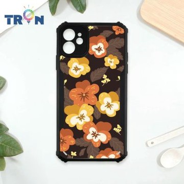 TRON iPhone 11 平塗簡約手繪花-4 四角防摔 機甲殼 軟硬殼 手機殼