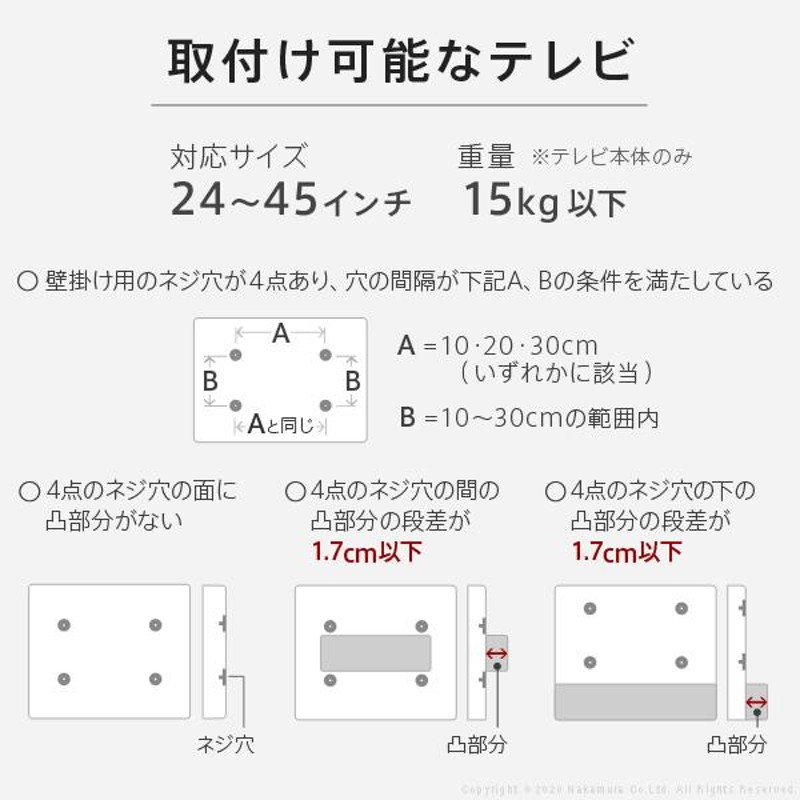 組立設置付き WALLインテリアテレビスタンドanataIRO テレビ24〜45型