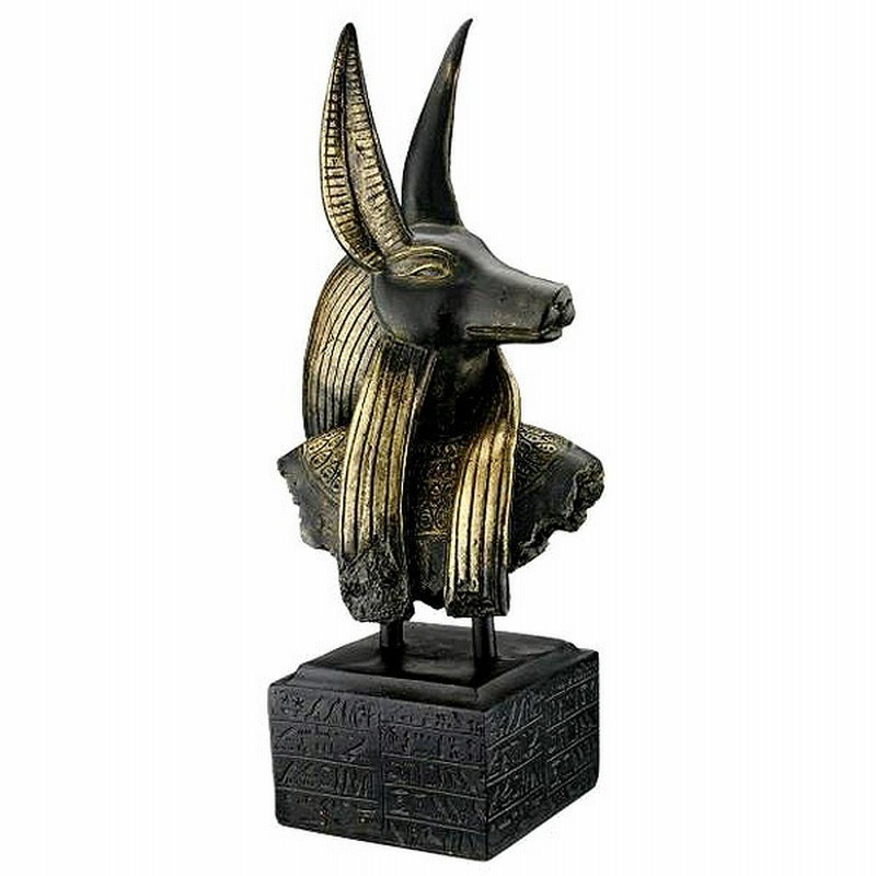 玉座に座る 古代エジプトの神 アヌビス神 彫像/Egyptian God Anubis