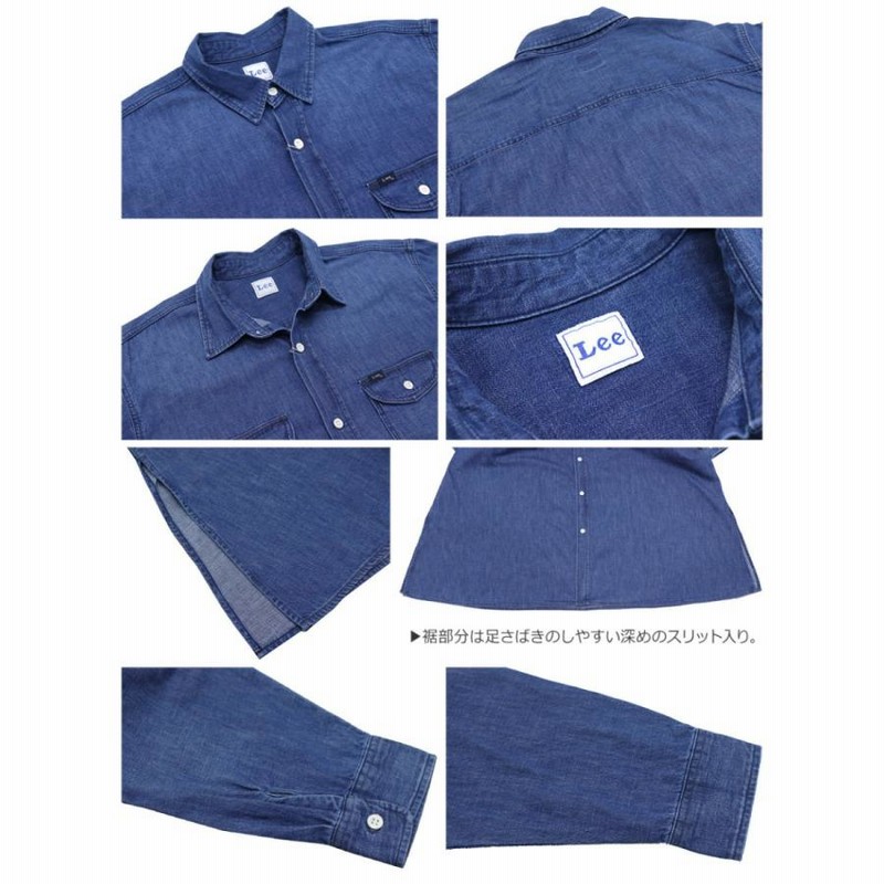 ワンピース RC601 Shirt-type Relaxed Denim One-Piece AMBIDEX Store △recycle OX 数字刺繍 シャツワンピース(F コン
