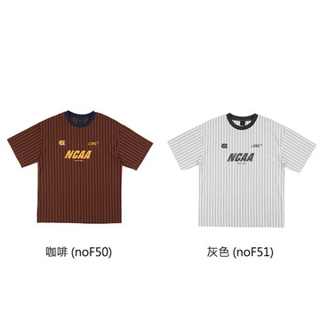 NCAA 短袖T恤 拼布直條紋 74251120