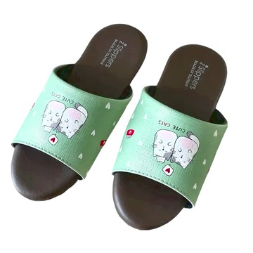 i Slippers 兒童室內拖鞋 經典親子款  綠色  23  1雙