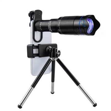 40X 手機長焦鏡頭套件帶鏡頭夾 + 手機支架 + 可擴展迷你三腳架 + 用於遠足露營野生動物觀察 Mo Came423