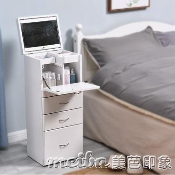 梳妝臺臥室小戶型現代簡約實木經濟型網紅簡易小型翻蓋迷你化妝櫃
