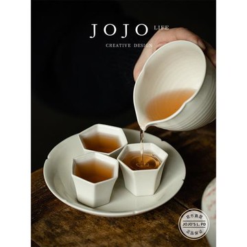 JOJO'S L. PD.prompt.茶杯六方杯家用陶瓷主人杯客杯聞香杯 |驅使