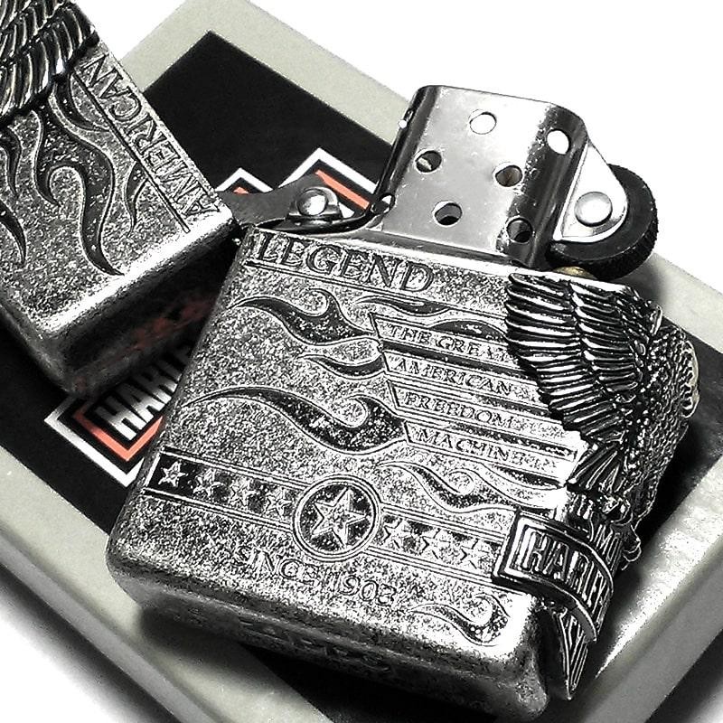 ZIPPO ハーレーダビッドソン ジッポ ライター アンティークシルバー 銀