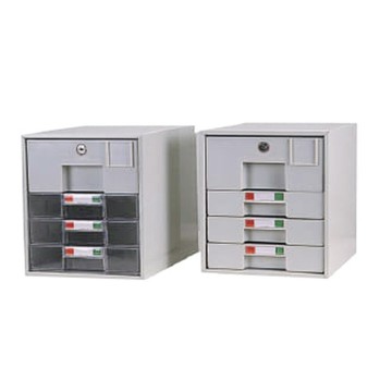 DAHFU 大富 A4 桌上型效率櫃 3小抽1大抽附鎖 透明/耐衝擊抽屜 W260xD330xH305mm/個 SY-A4-105BI/NBI