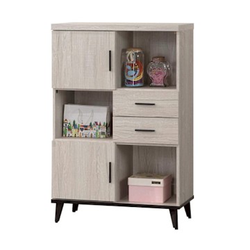 文創集 蒙派可2.7尺二門二抽展示櫃-80.3x39.4x117.3cm免組