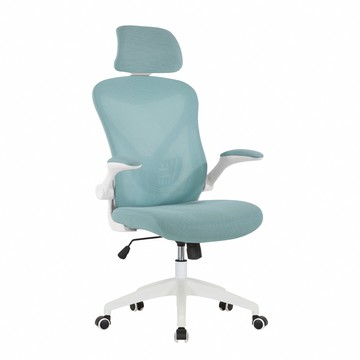 E-home Arno亞諾網布可旋轉扶手高背電腦椅-五色可選新藍色