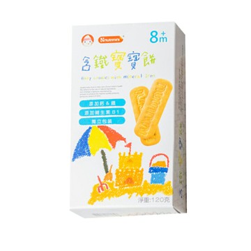 脆妮妮 含鐵寶寶餅-原味 120公克【德芳保健藥妝】