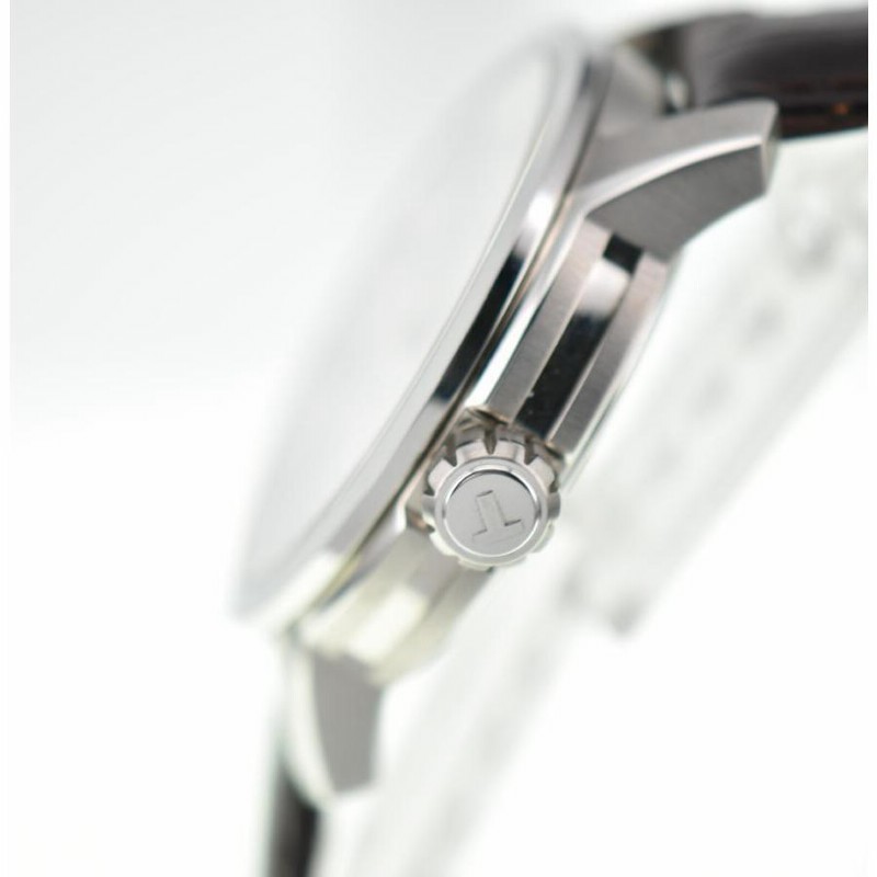 ☆美品【TISSOT】ティソ T055410A デイト SS/レザー クォーツ メンズ W 