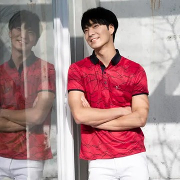 【LEIDOOE】筆比皆美枝紋-男短polo衫(16737)