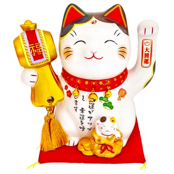 PERFECT 理想日本招福開運貓 SJ-TC06022 招財貓擺件 開運招福 居家裝飾  GL1231  22*18*22.5cm
