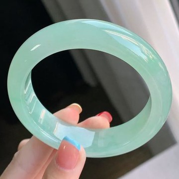 【森茂珠寶】天然翡翠A貨 滿綠圓鐲