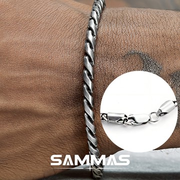 SAMMAS🔥龍脊手鍊 編織麻花手錬 復古手鍊 鈦鋼手錬 高品質設計款 穿搭配件 手鏈 手環 嘻哈手鍊 男手鍊 男生飾品