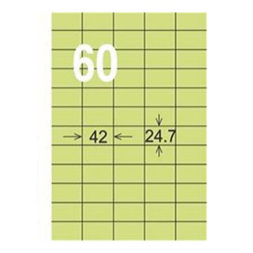 龍德三用列印電腦標籤/LD-839-G-C/淺綠/60格/20張/包
