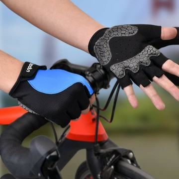 博頓運動1418款新半指騎行手套 戶外手掌硅膠防滑減震自行車手套