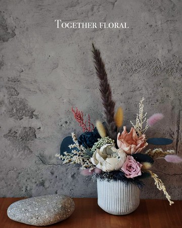 盆花/冷色系永生玫瑰索拉花