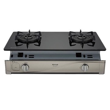 (含標準安裝)林內【RBTS-Q230G(B)】崁入式感溫雙口爐二口爐(黑波)