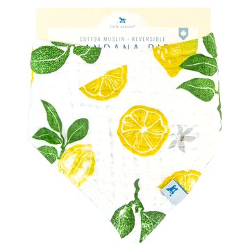 Little Unicorn 純棉雙面三角圍兜 - 適用年齡0-3歲  42 x 17cm  清新檸檬