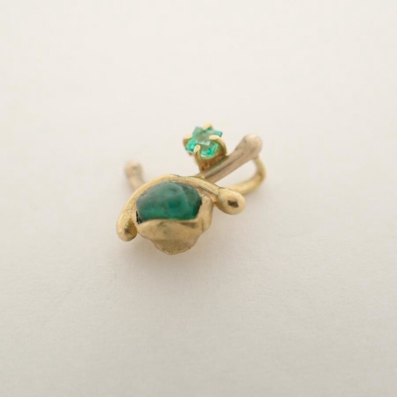美品 Honoka's Emeralds 川添微 コロンビアエメラルド原石 K18
