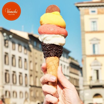 【Venchi】Gelato獨享裝 160克與手工脆筒（脆杯），三種口味