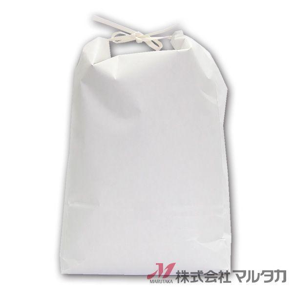 米袋 5kg用 無地 100枚セット KHP-841 白クラフト 保湿タイプ 窓なし