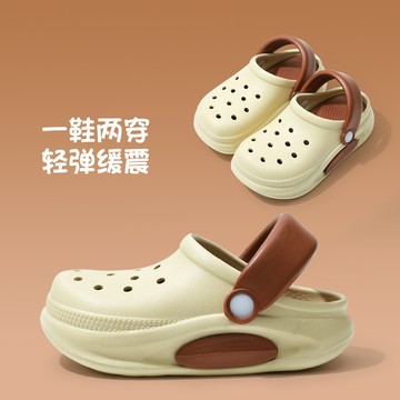 台灣出貨 拖鞋 兒童拖鞋夏男女童DIY配飾洞洞鞋小孩外穿防滑涼拖鞋中大童沙灘鞋