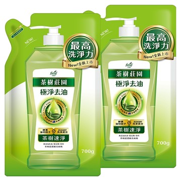farcent 花仙子 茶樹莊園 超濃縮洗碗精 補充包 茶樹速淨  700g  2包