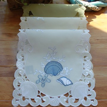 外貿原單歐式簡約現代繡花布藝桌旗床頭柜鞋柜五斗柜茶盤防塵蓋布